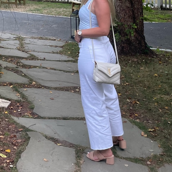 stradivarius Denim - Stradivarius White Flared Jeans 4